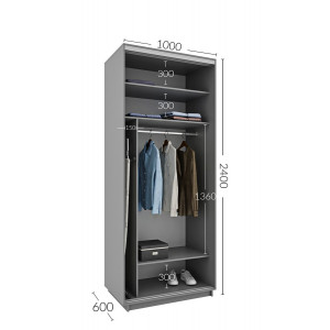 Шкаф-купе Практик 8 100x60x240