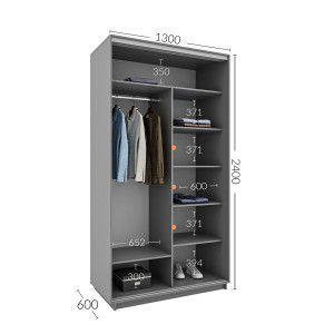 Шкаф-купе Практик 28 130x60x240