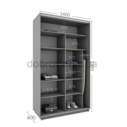 Купити Шафа-купе Практик 40 140x60x240 в Добров Меблі Купити Шафа-купе Практик 40 140x60x240 в Добров Меблі