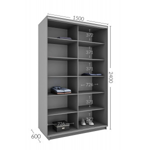 Шкаф-купе Практик 46 150x60x240