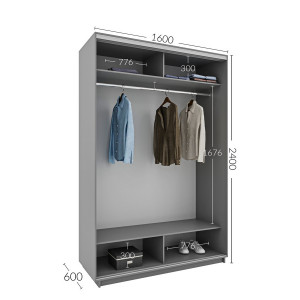 Шкаф-купе Практик 53 160x60x240