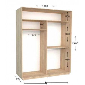 Шкаф-купе Практик 66 180x60x240