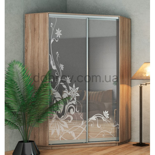 Угловой шкаф-купе 150x150x240 в Добров Меблі Угловой шкаф-купе 150x150x240 в Добров Меблі