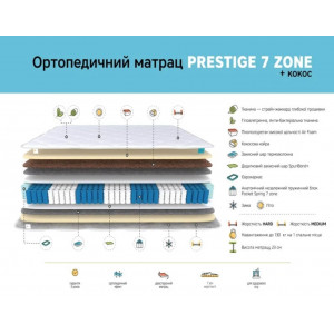 Матрац Prestige 7 zone + Кокос Daniro