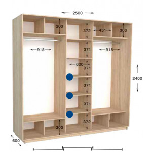 Шкаф-купе Практик 122 250x60x240