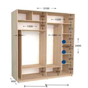 Шафа-купе Практик 91 210x60x240