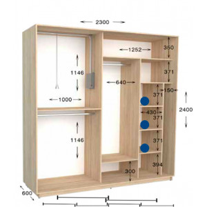 Шафа-купе Практик 109/4 230x60x240