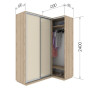 Приставной шкаф-купе Гарант 120x60x240 см в Добров Меблі Приставной шкаф-купе Гарант 120x60x240 см в Добров Меблі