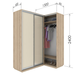 Приставной шкаф-купе Гарант 130x60x240 см