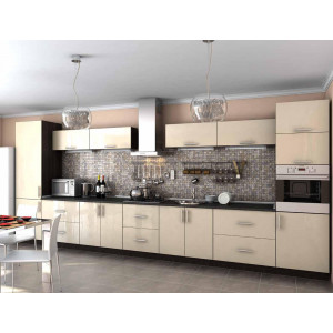 Кухня Гламур слоновая кость глянец